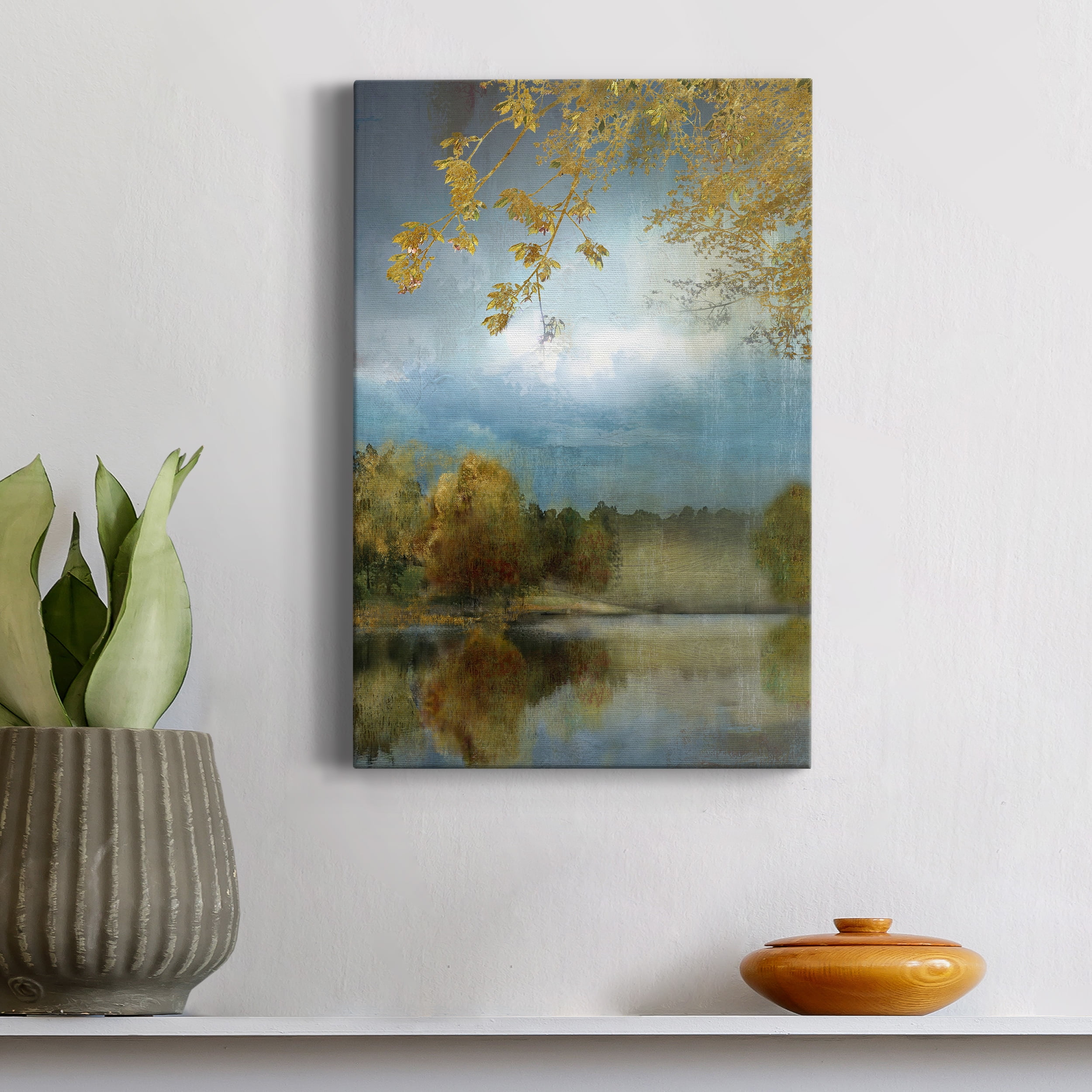 Golden Leaves Premium Gallery Wrapped Canvas - Ready to Hang - 18 x 27