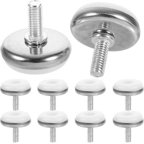 HOOWIFFY Adjustable White Metal Furniture Legs Feet for Bed Sofa Desk Replacement Support