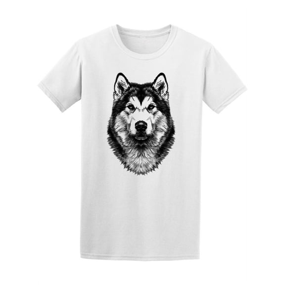 Alaskan Malamute Head T-Shirt Men -Image by Shutterstock, Male Medium