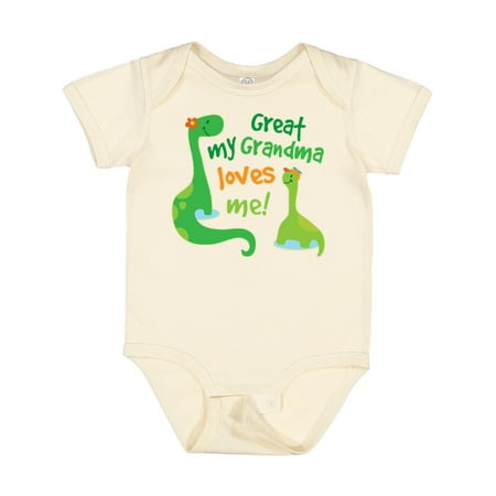 

Inktastic My Great Grandma Loves Me Gift Baby Boy Bodysuit