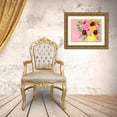 thumbnail image 3 of Moore, Regina 14x12 Gold Ornate Wood Framed with Double Matting Museum Art Print Titled - Pink Garden Flowers II, 3 of 4