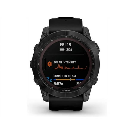 Garmin fenix 7X Sapphire Solar, Black DLC Titanium with Black Band