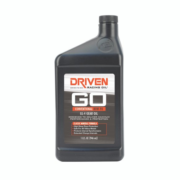 Driven Racing Oil Joe Gibbs Gear Oil 04530 80W-90; Conventional; 1 Quart Jug; GL-4 Gear Oil; Single