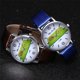 thumbnail image 3 of Relojes de moda F-389 reloj de pulsera de cuero de lujo de cuarzo estilo británico con patrón d zhoulianfa Reloj unisex, 3 of 7