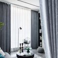 thumbnail image 3 of Chenille Simple Grey Curtains Light Luxury Modern Curtains for Living Dining Room Bedroom Sliver Texture Balcony Window Curtains, 3 of 5