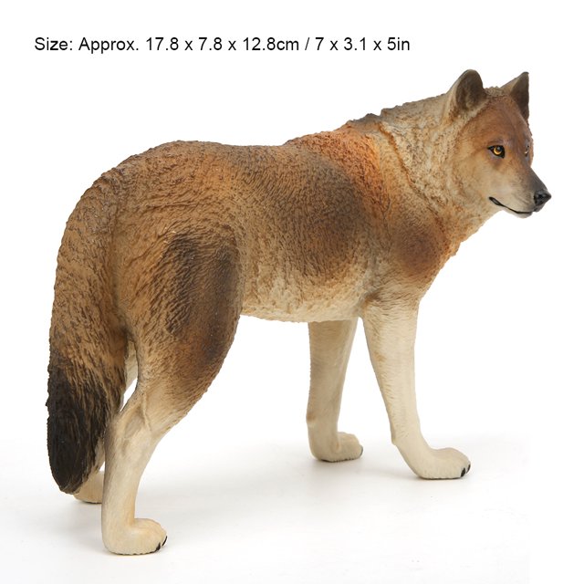Modelo De Lobo Marrón Juguete, Decoración De Escritorio Toy Educativo Modelo De Lobo Marrón, Herramienta De Enseñanza De Modelo Estereoscópico Para Bebé
