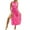 Hot Pink, variant on Women's Sexy Sheer Mesh Long Cover up Dress High Split Drawstring Off Shoulder Bikini Long Dress