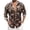A-Brown626, variant on XIAONU Men's Floral Print Shirt Roll Tab Sleeve Spread Collar Button Up Shirt Lightweight Casual Vacation Shirts