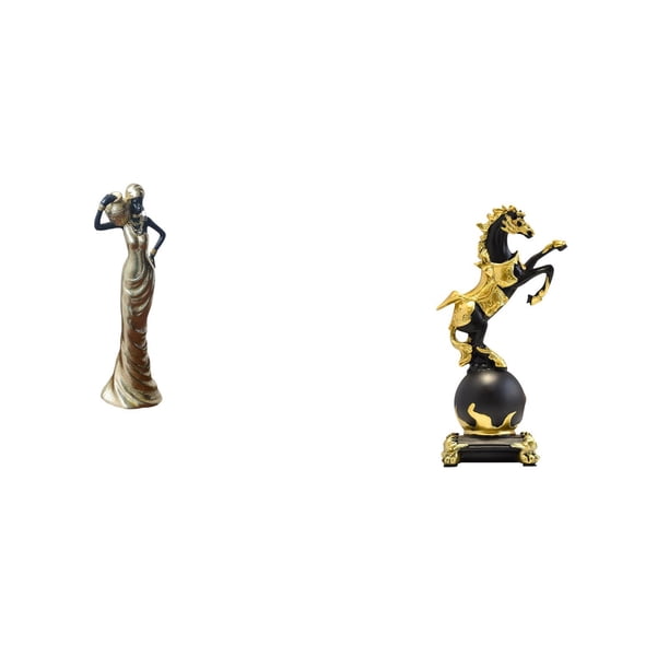 Figura de escritorio,Figuritas africanas,artesanías,artículos de escritorio coleccionables,Estatua de dama tribal,pieza de arte para decoración del hogar,Figura de escritorio,Estante de