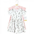 thumbnail image 2 of Hudson Baby Infant and Toddler Girl Cotton Dresses, Bunny Floral, 3 Toddler, 2 of 4