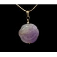 thumbnail image 3 of Amethyst Rose Pendant Necklace | Semi Precious Stone Jewelry | 14kgf Pendant |, 3 of 11