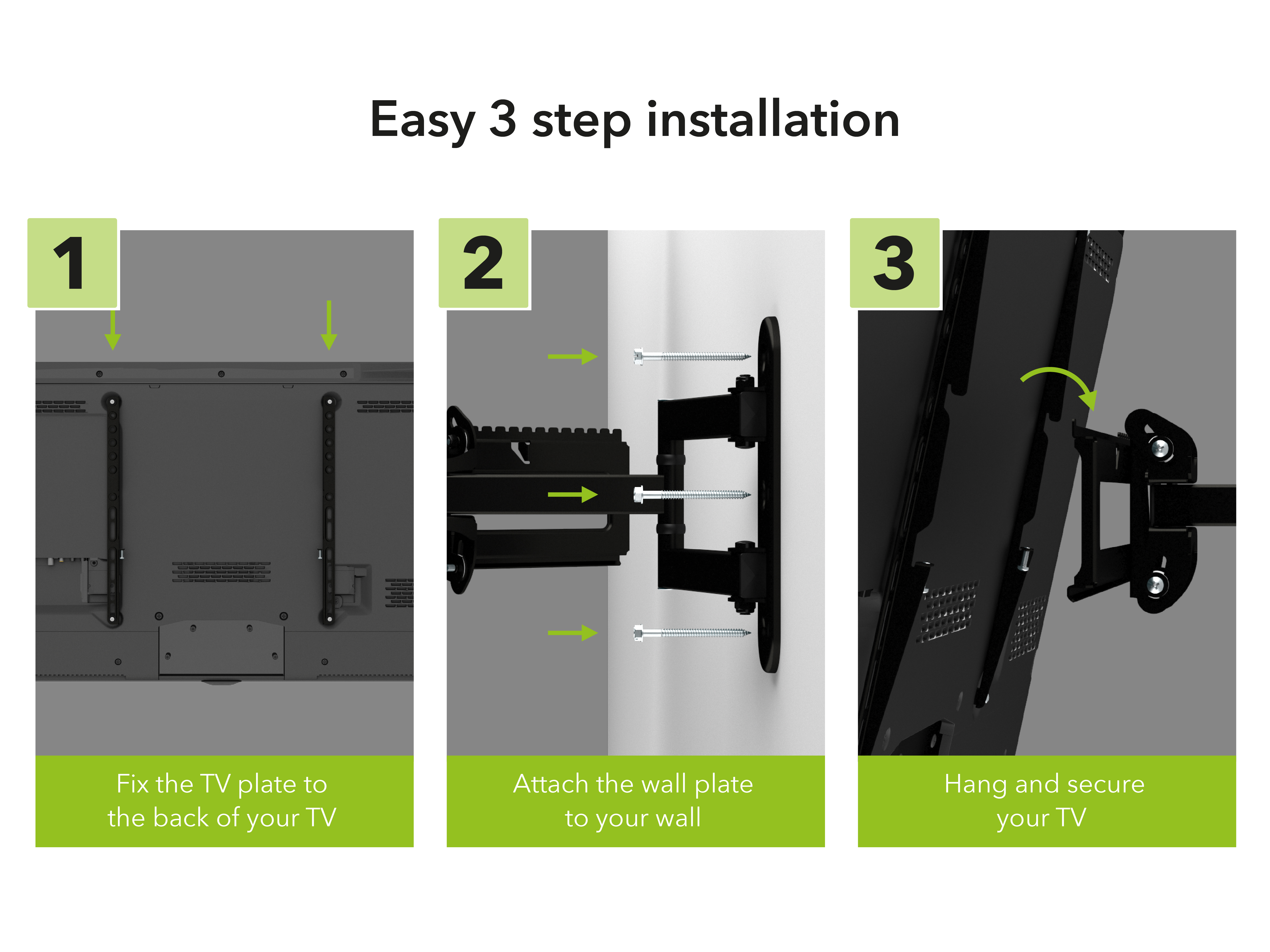 EL404B-A Multi Position Full Motion Long Extension TV Wall Mount for 25-inch to 55-inch TVs. - image 7 of 8