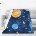 thumbnail image 1 of Balery Planets And Stars1 Manta de Felpa Suave y Acogedora – Cobija de Franela Aterciopelada para Cama, Lavable y Cálida para Sofá, Mascotas, Transpirable-80"x60", 1 of 7