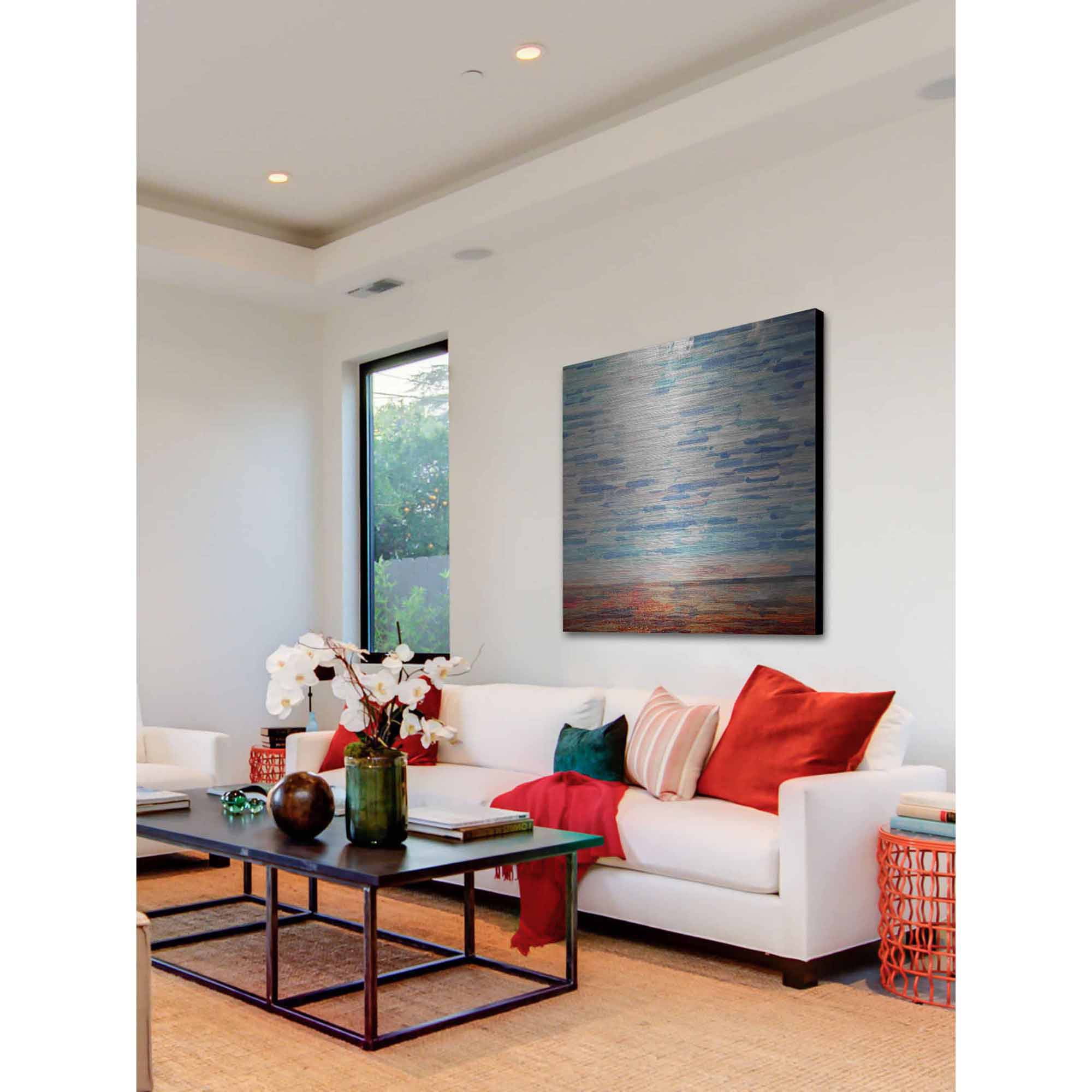 Parvez Taj  'Forgotten' Painting Print on Brushed Aluminum 18 x 18