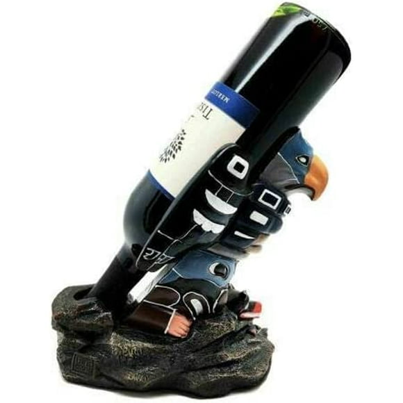Statues Figurines Funny Decor Bird Totem Spirit Ojibwe Tribal Pole Family Lineage Wine Bottle Holder Figurine