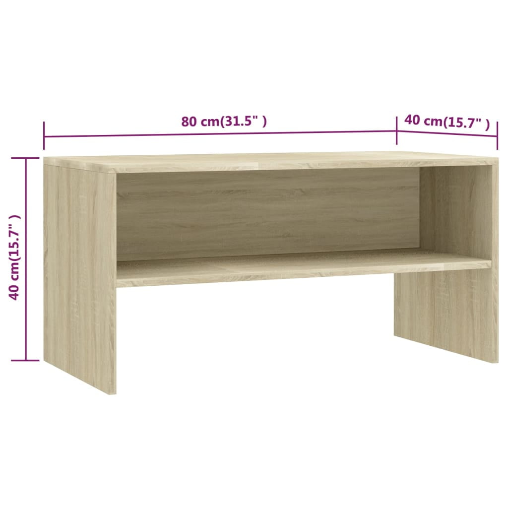 Kepooman 31.5" Modern Rectangle TV Cabinet Stand Console Table with Storage Shelf for Living Room, Brown