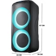 thumbnail image 4 of Peak to 800W Wireless Rechargeable Portable PA System/Speaker with KARAOKE Function, LED Party Light, Wireless Microphone, Remote Control, Built in Handel (800W with 2 Wireless Mic), 4 of 9