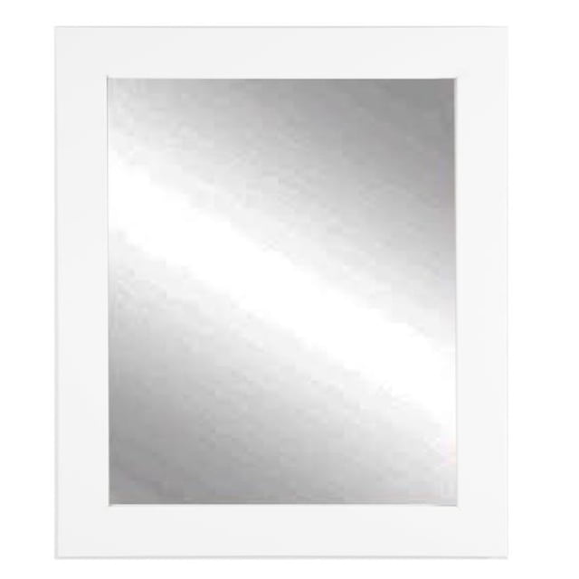 American Value Vision dans le Miroir Mural de Vanité Blanche Encadrée 21,5 x 32 Po. AV3SMALL