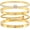 Gold-3, variant on Stainless Steel Bangle Bracelet Set for Women - Silver/Gold Love Bangle Non Tarnish Jewelry with Sparkling Crystal Inlay for Love Gifts