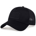 thumbnail image 2 of Gorras de red de béisbol con bordado de bandera americana, sombreros casuales ajustables para exteriores, sombrero protector solar, moda de primavera y verano, 2 of 4
