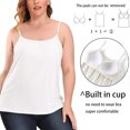thumbnail image 3 of FITVALEN Women's Camisole with Built in Bra Adjustable Straps Tank Tops Loose Casual Cami Sleeveless Summer Tops, 3 of 6