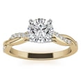 thumbnail image 5 of Solitaire Brilliance 1.5CT Round Brilliant Moissanite Twisted Engagement Ring 14K Two Tone Gold, Ring Size 8, 5 of 5