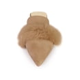 thumbnail image 6 of BLISSFUL STEP Women's Shoes Soft Fur Decor Pointed Toe Slip on Flat Slide Mules Khaki 6, 6 of 6