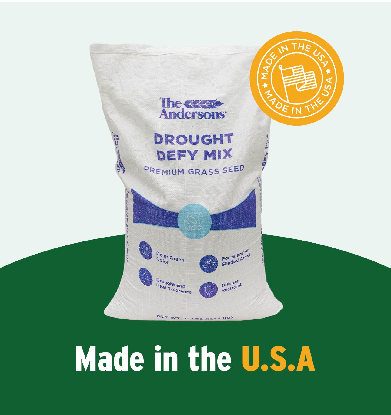 The Andersons Drought Defy - Elite Cool-Season Grass Seed Mix - 25 lbs.