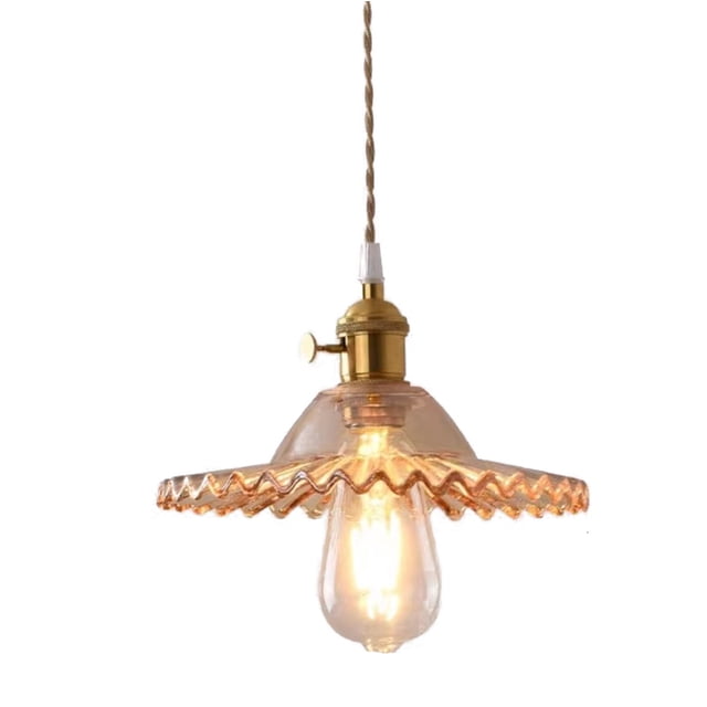 E27 Vintage Hänglampa Retro Glas Hänglampa Lampskärm för E27 Glödlampor Taklampa Hänglampor