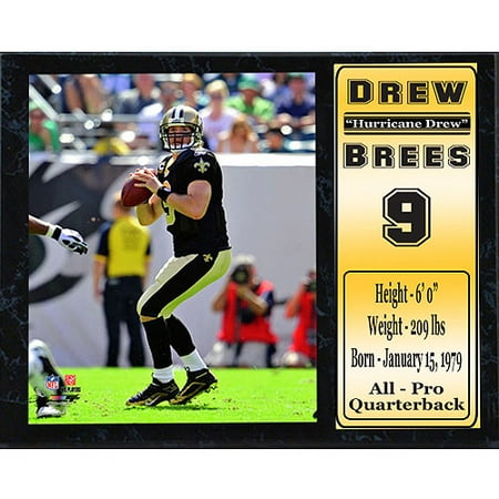 NFL Drew Brees Stat Plaque, 12x15
