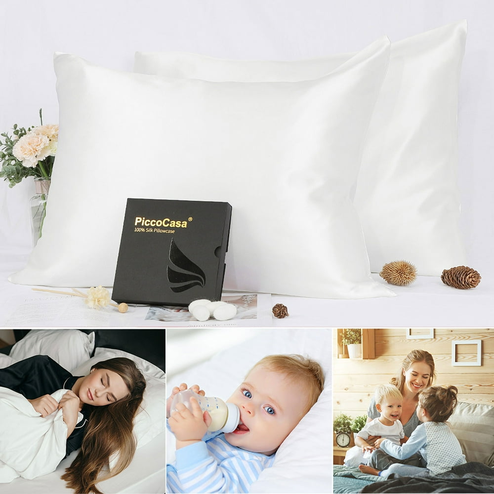 2 PCS Silk Pillowcase For Skin And Hair Silk Pillow Case Both Side Silk