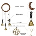 thumbnail image 5 of Spencer Witch Bells Protection Door Hangers Witch Wind Chimes Wreath Handmade Hanging Witch Bells for Home Door Garden Decor, 5 of 11