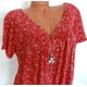 thumbnail image 4 of Puntoco Blusa de manga corta con cuello en V para mujer de talla grande Puntoco Puntoco-5276, 4 of 5