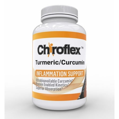 ChiroFlex 60ct: Clinical Strength Turmeric Curcumin Supplement | Anti Inflammatory Support | Joint Pain Relief | Reduce Inflammation | Organic Capsules | High Potency Formula | Fibromyalgia (Best Anti Inflammatory For Bursitis)