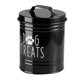 thumbnail image 5 of Contenedor de almacenamiento de comida para perros, contenedor de almacenamiento con asa de metal resistente, regalo para dueños de mascotas, tarro negro, 5 of 8