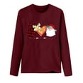 thumbnail image 4 of pimelu Christmas Shirts Clearance Womens Christmas Tops Ladies Classic Plaid Xmas Graphics Pullover Blouses Plus Size Lightweight Round Neck Long Sleeve Tee Shirts, 4 of 4