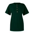 thumbnail image 5 of ’s Street Solid Button Front Shirt – Casual Oversized Poplin Top, 5 of 5