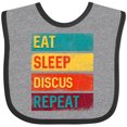 thumbnail image 3 of Inktastic Discus Thrower Eat Sleep Discus Repeat Boys or Girls Baby Bib, 3 of 4
