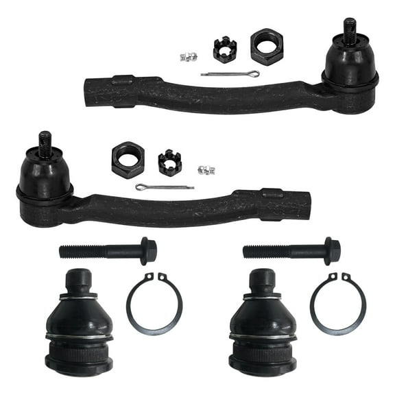 Detroit Axle - Front Ball Joints Tie Rods for 2012-2017 Kia Rio, 2 Lower Ball Joints 2 Outer Tie Rods Assembly 2013 2014 2015 2016 Replacement Suspension Kit
