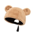 thumbnail image 1 of Moda Invierno Unisex Oso Oreja Cubo Sombrero Felpa Pescador Sombrero Suave Cálido Lavabo Sombrero Mullido Pesca Sombrero Sweethay AP007250-01, 1 of 5