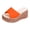Orange, variant on Women's Open Toe Platform Sandals Comfortable Backless Espadrille Wedge Sandal Arch Support Casual Non Slip Beach Slide Orange Size 8