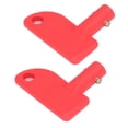 thumbnail image 2 of 2Pcs Mini Battery Disconnect Isolator with Spare Key - Red for Boat, Marine, Car, Truck, 2 of 10