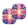 thumbnail image 2 of Binienty Palm Tree Car Window Shades 2 PCS Foldable Automotive Interior Accessories for Sun Protection Auto Sun Heat and UV Rays Blocker Car Interior Accessories for Sun Heat, 2 of 6