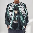 thumbnail image 2 of Demon Slayer Tokito Muichiro Mens Crew Neck Sweatshirt 3D Printing Fall Clothes Long Sleeves Fashion Blouse Top Casual Pullover Sweater 3XL, 2 of 7
