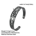 thumbnail image 4 of TEAMER Women's Men's Witch Knot Bracelet Adjustable Stainless Steel Bracelet with Open Celtic Design, 4 of 4