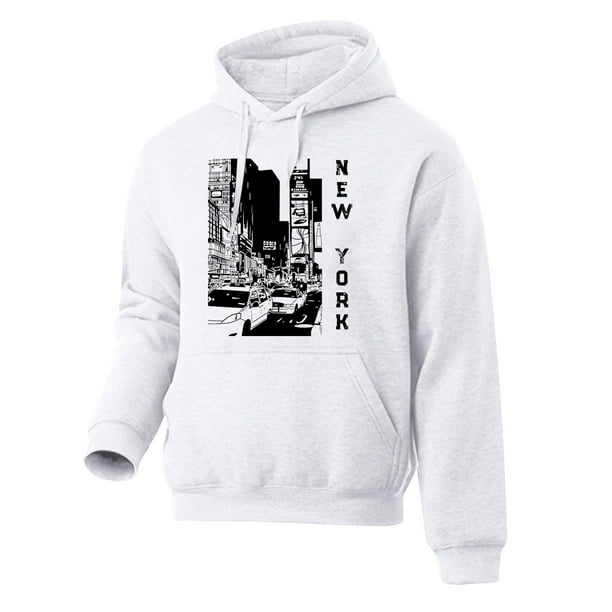Gibobby Sudaderas de hombre Sudadera con Capucha Hombre Pulóver Liso Blusa(Blanco,XG)