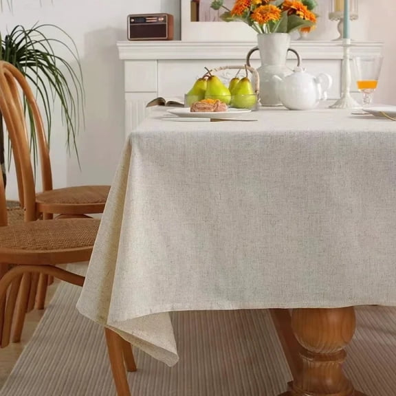 Linen Cotton Washable Tablecloth for Wedding Home Party Dining Banquet Decoration Flax Fabric Table Cloth Luxurious Table Cover