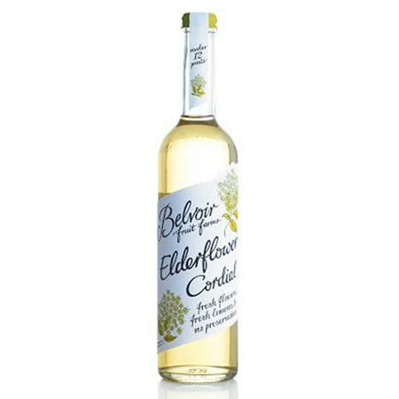 Cheers Cordial Glass - Belvoir Fruit Farms Elderflower Cordial 16.9 oz Glass Bottles - Single Pack