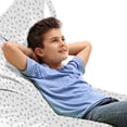thumbnail image 1 of Geometric Lounger Chair Bag, Sky Night Related Plenitude Little Five Pointed Star Shapes on Plain Backdrop, High Capacity Storage with Handle Container, Lounger Size, Grey and White, by Ambesonne, 1 of 5