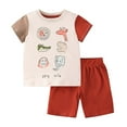 thumbnail image 2 of Jamsmile Toddler Boys Outfit Sets Summer Short Sleeve T-shirts And Shorts Kids Trendy Clothing Cool Boys Two Piece Sets , 18-24 Monthss, 2 of 6